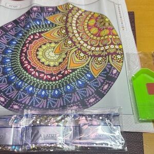 Colorful sparkly Mandala Diamond Painting Kit